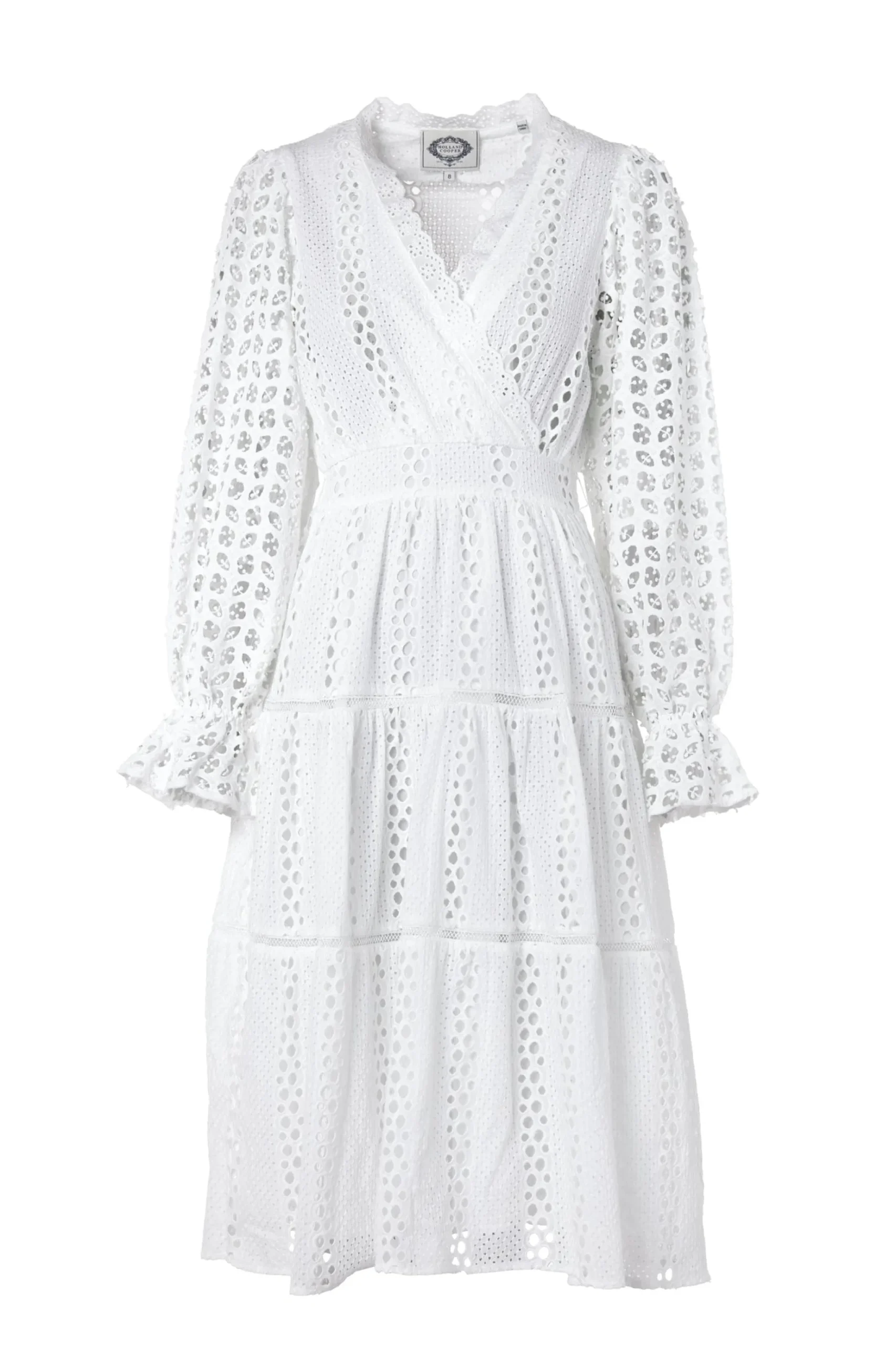 Broderie Lace V-Neck Dress