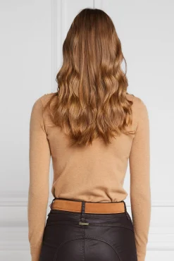 Buttoned Knit Roll Neck