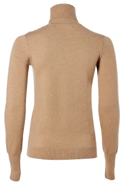 Buttoned Knit Roll Neck