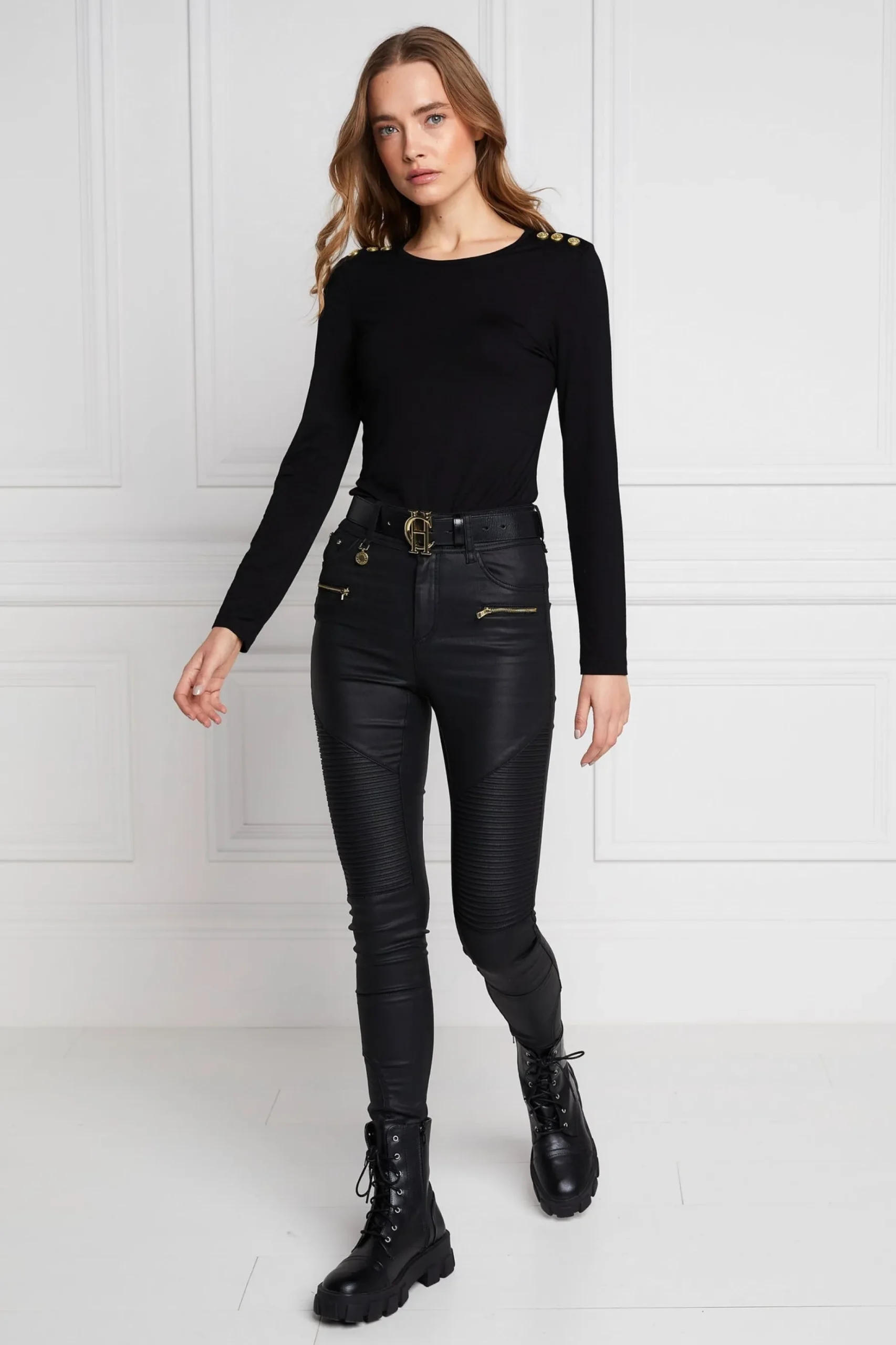Coated Biker Jean