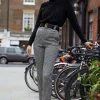 High Waisted Peg Trouser