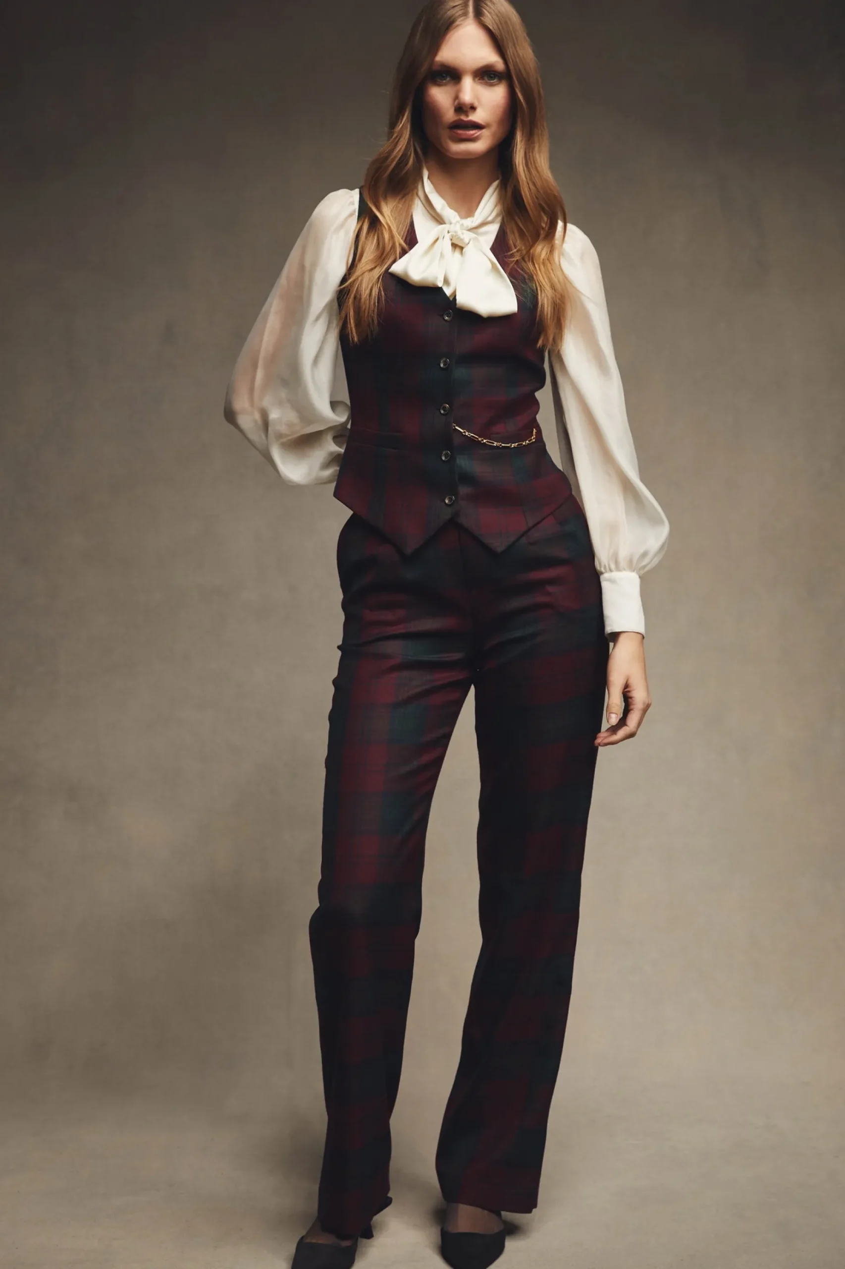High Waisted Straight Trouser