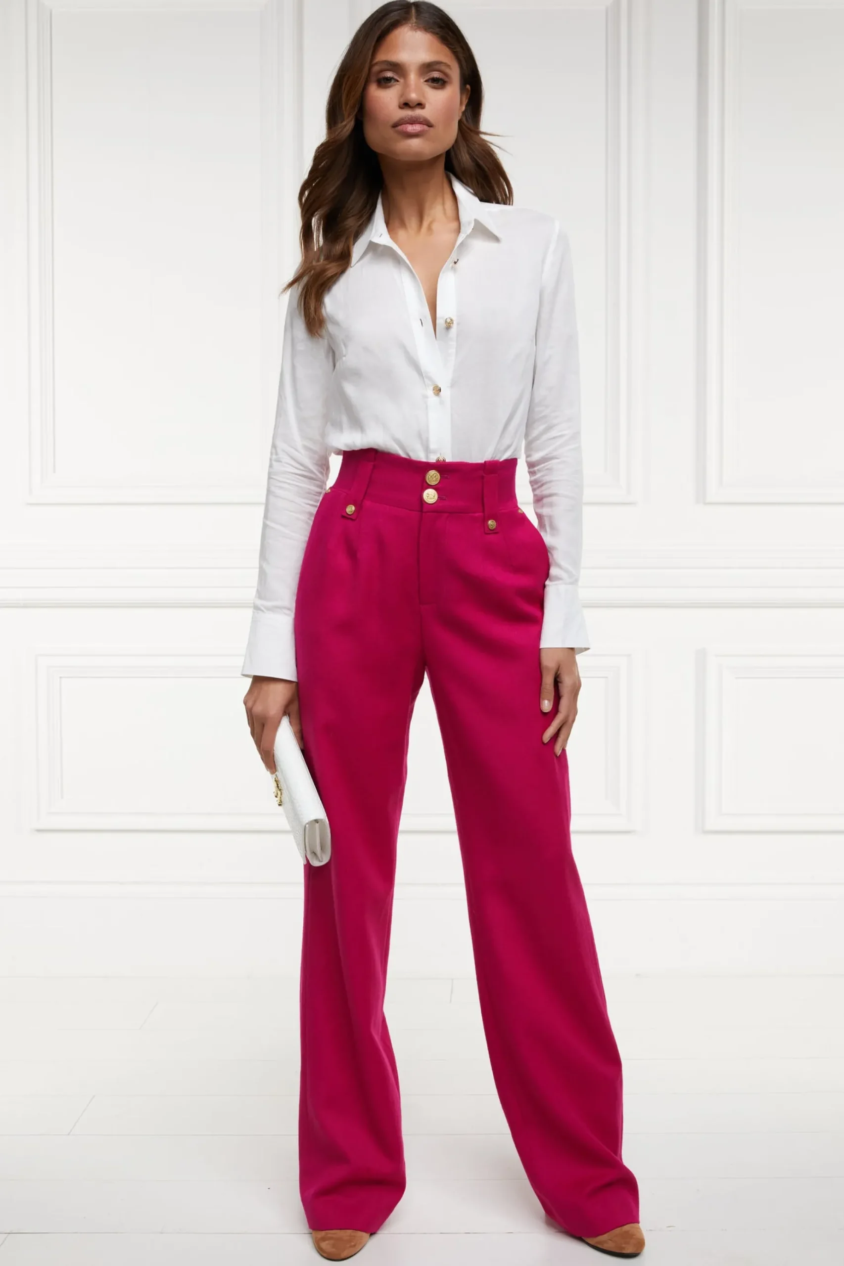 High Waisted Straight Trouser