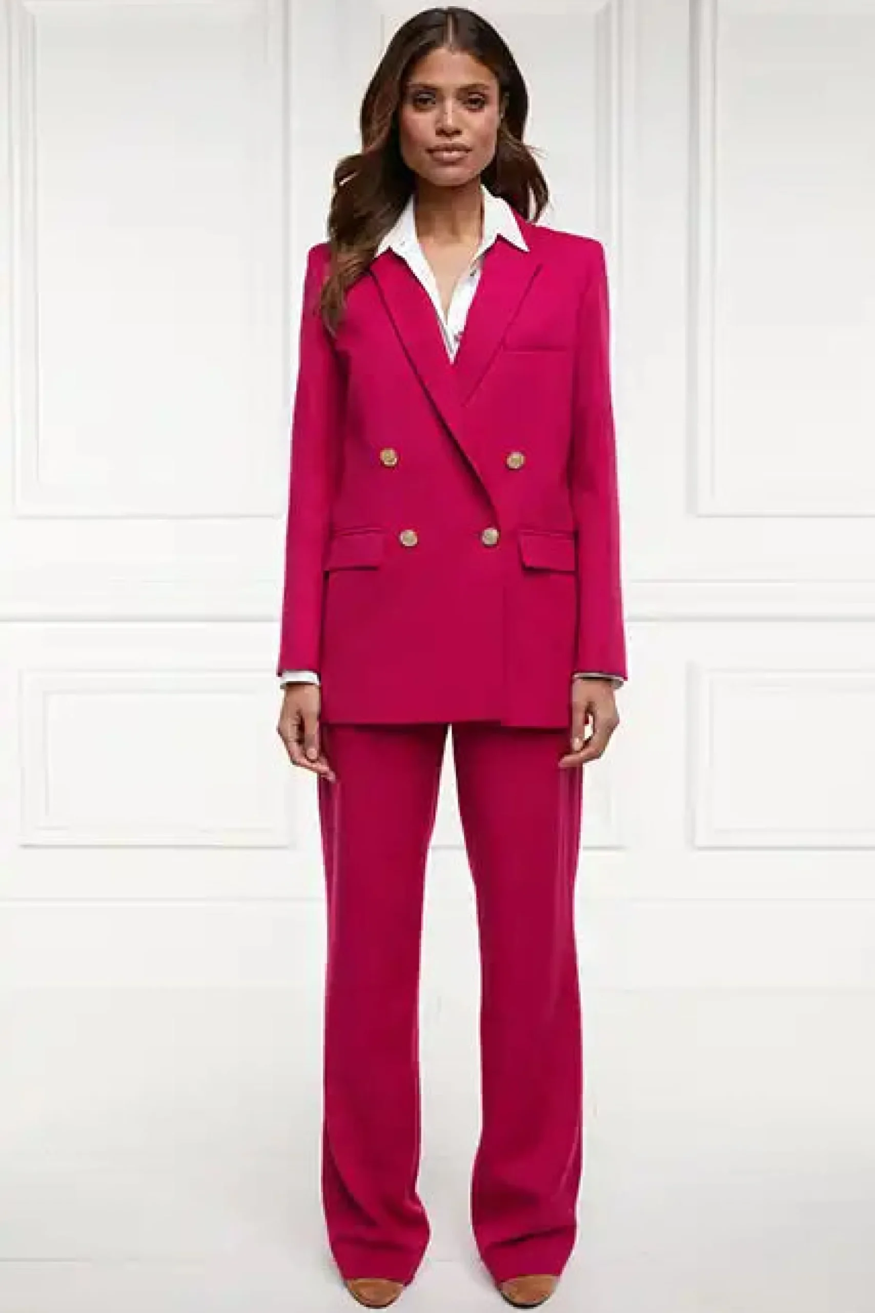High Waisted Straight Trouser