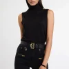 Luxury Sleeveless Roll Neck