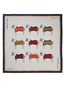 Nine Horse Silk Scarf