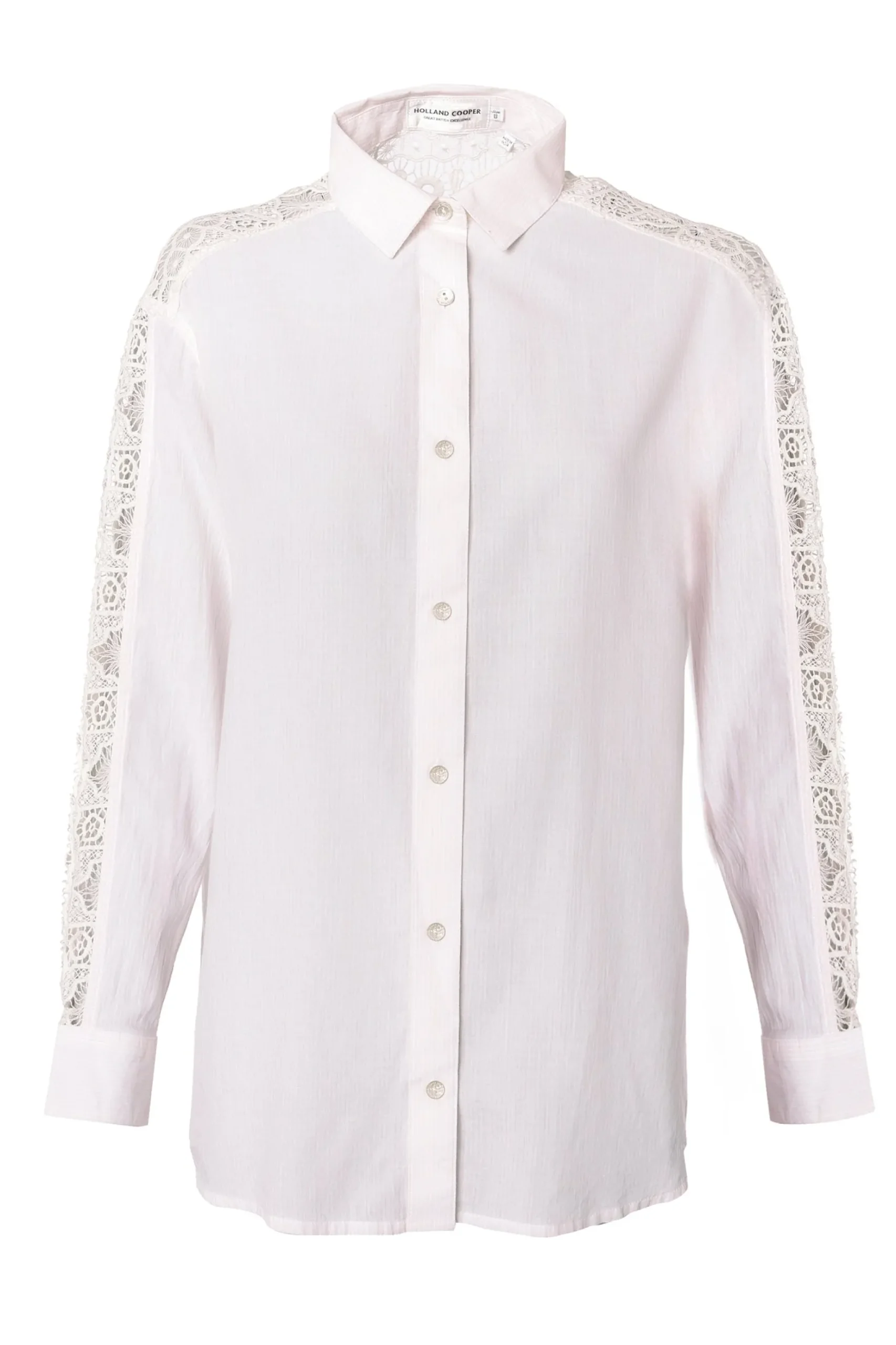 Oversized Cotton Lace Shirt