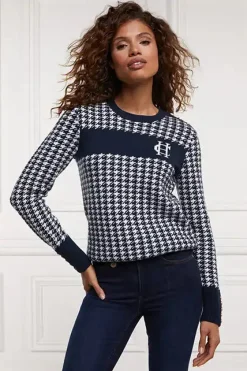 Panel Crew Neck Knit