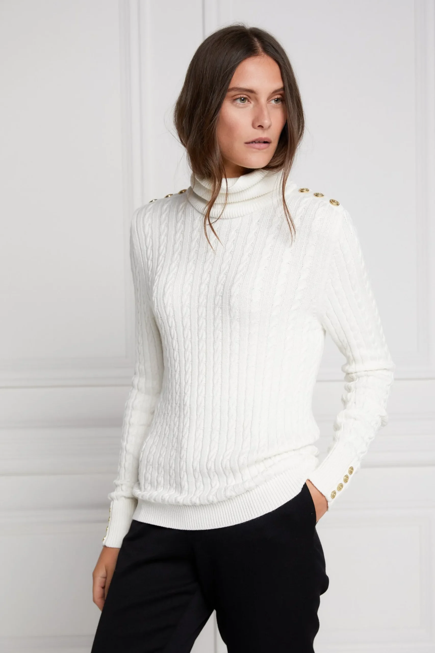 Seattle Roll Neck Cable Knit