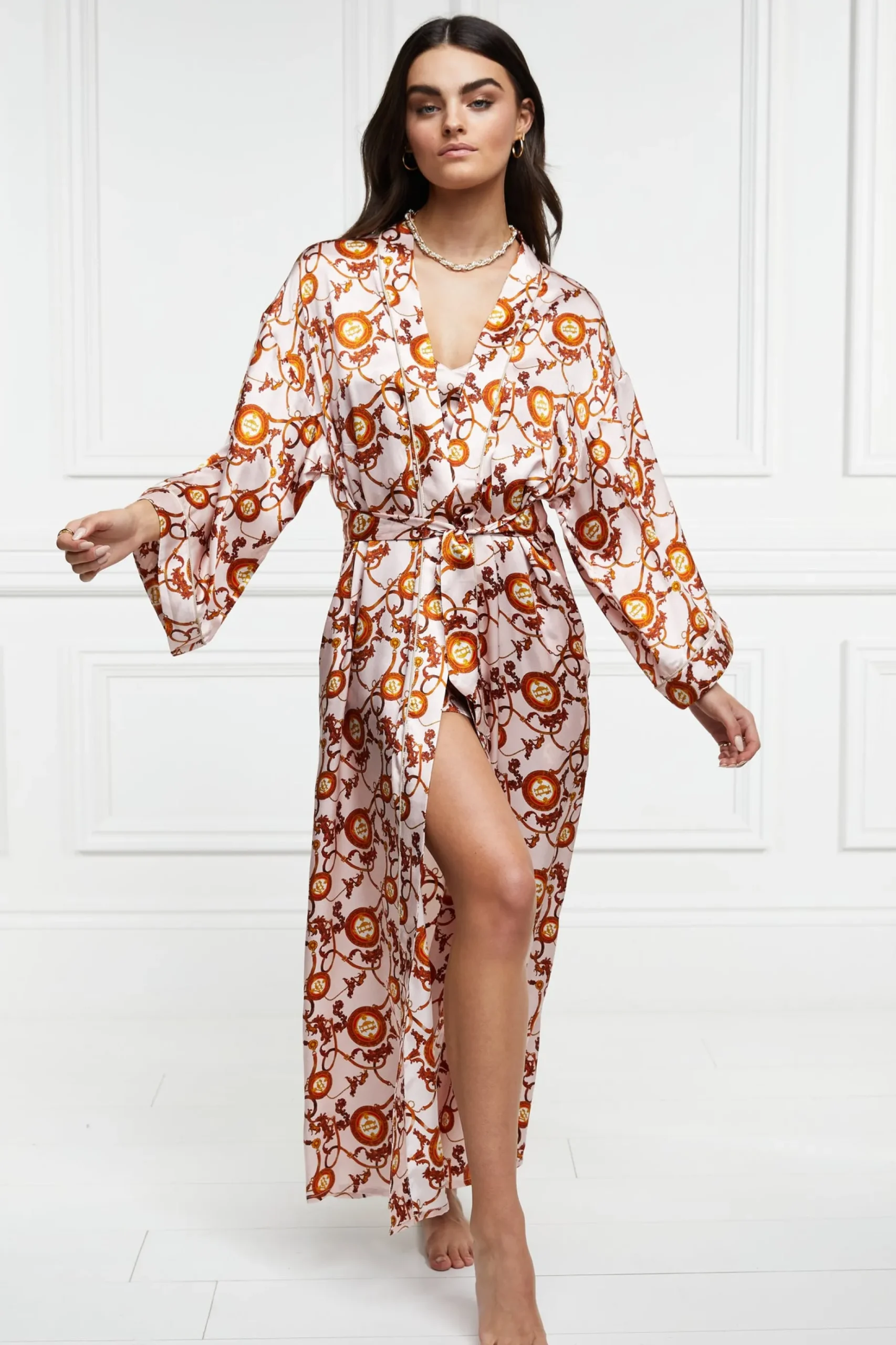 Silk Full Length Dressing Gown