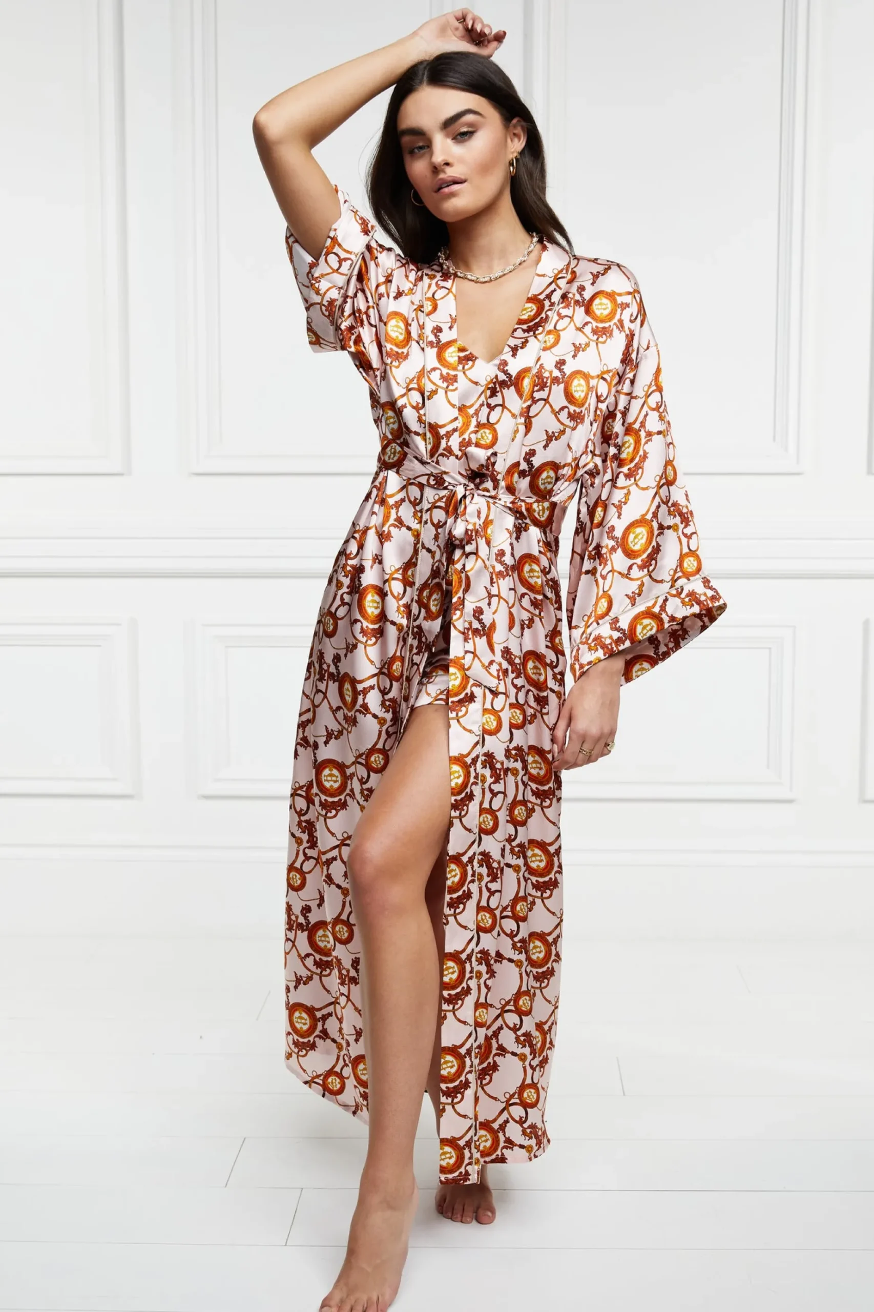 Silk Full Length Dressing Gown