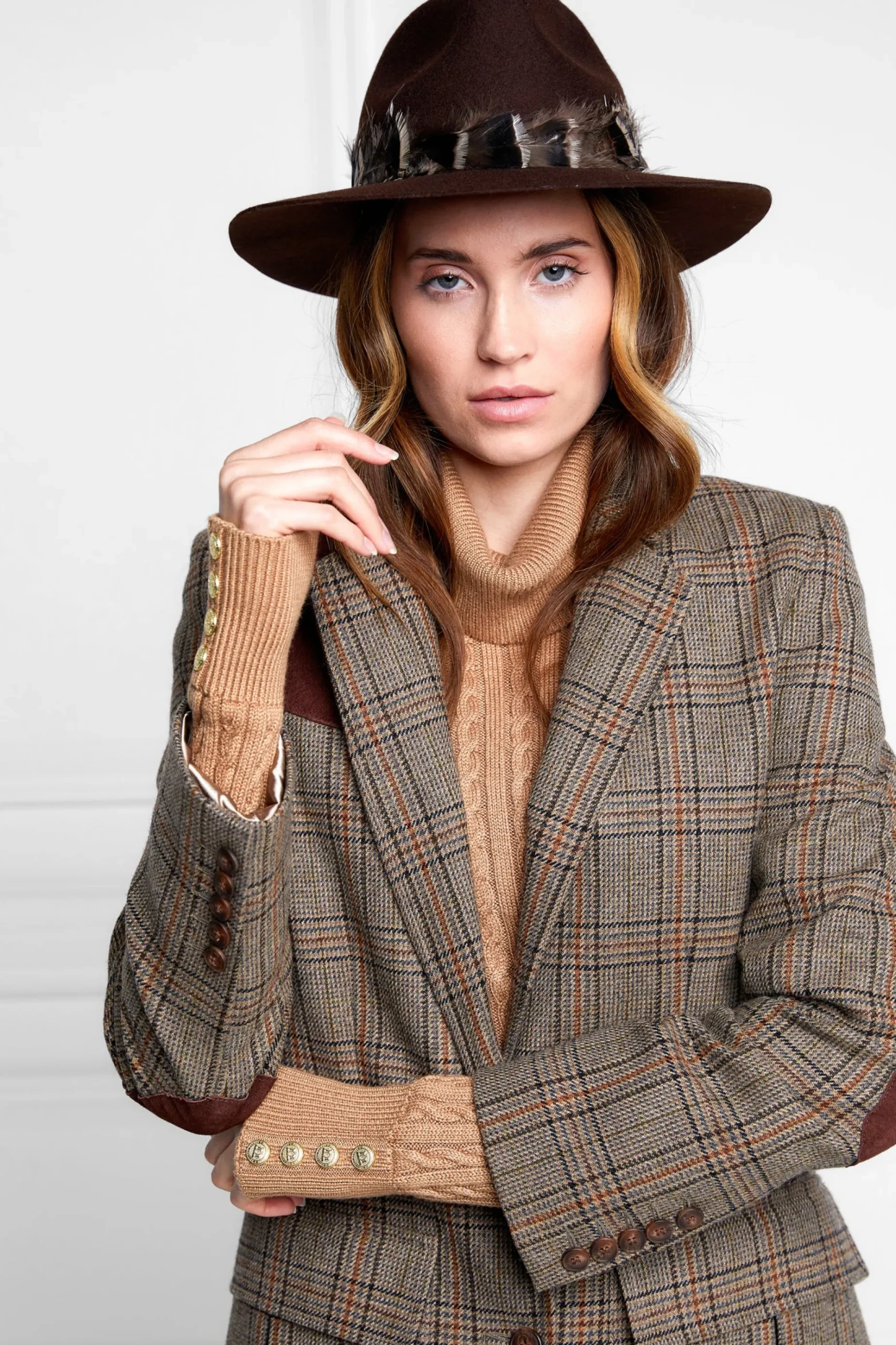 Trilby Hat Iridescent Feather Band