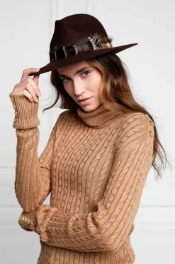 Trilby Hat Iridescent Feather Band